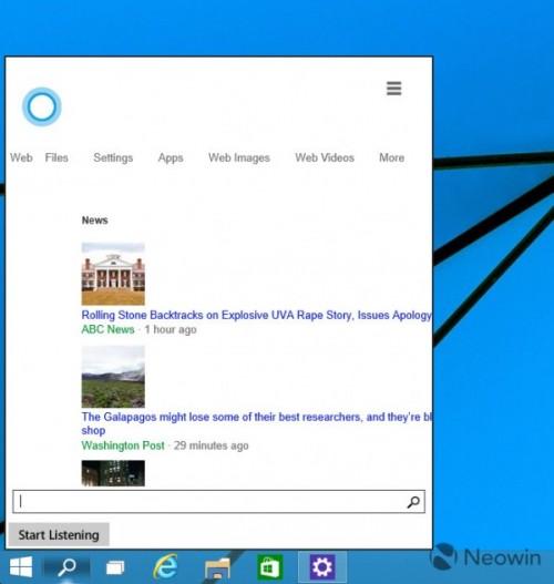 Win10预览版语音助手Cortana小娜最新测试