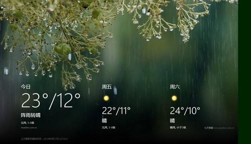 Win8开始屏幕天气应用技巧