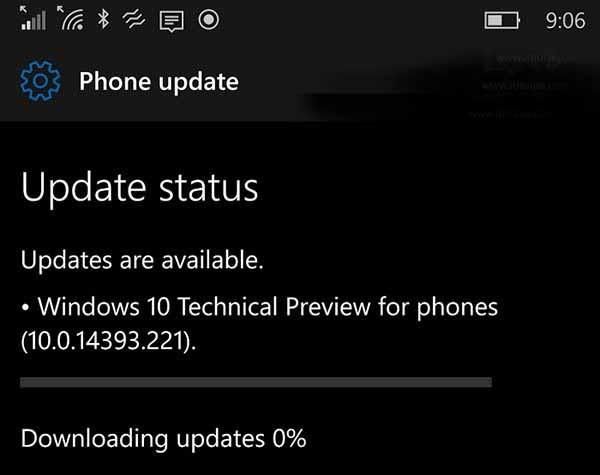 Win10 Mobile一周年更新14393.221慢速版今日推送