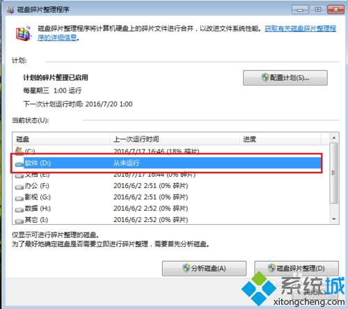 win7碎片整理解决磁盘故障问题的方法