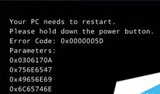 Win8系统安装过程中提示Error Code:0x0000005D错误的解决方法