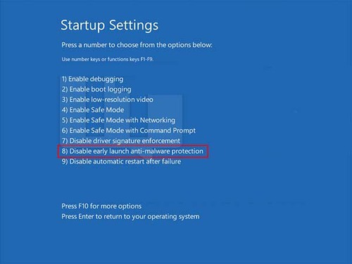 Win10如何快速禁用预先启动反恶意软件保护