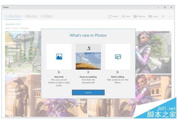 Win10 PC版周年更新正式版照片应用更新增加Ink支持和新滤镜