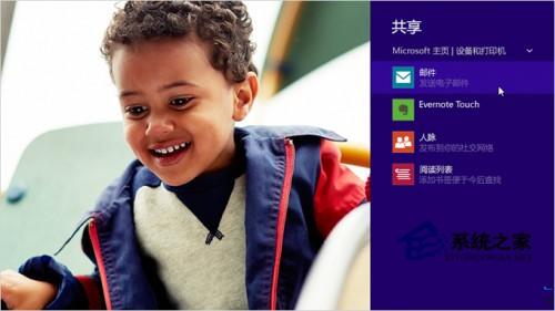 Win8.1系统下通过超级按钮便捷的共享文件.照片和信息
