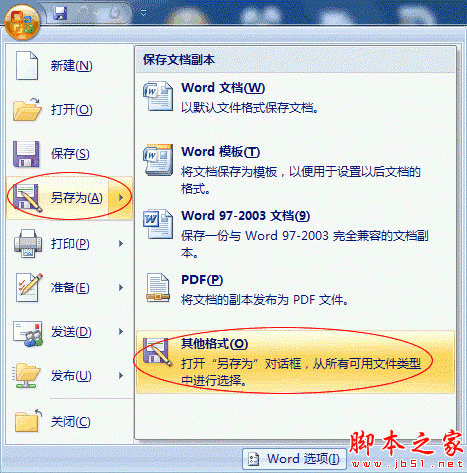 Word2007中将文档另存为网页格式的方法