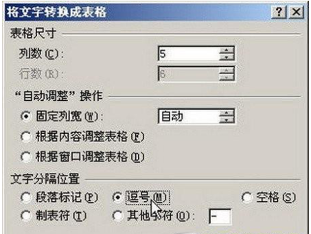 word文档中如何将文字转换成表格
