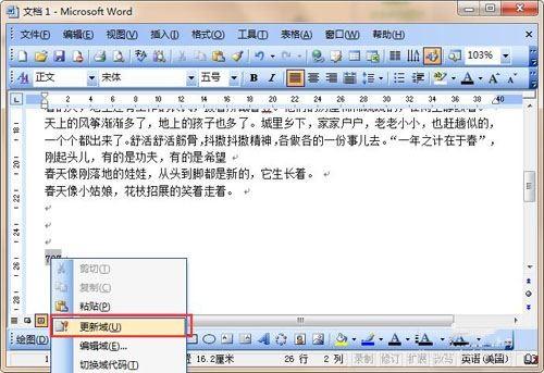 word在文档中自动显示文档中的字数的方法