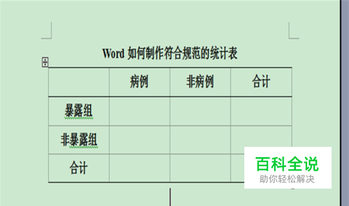 word如何制作符合规范的统计表