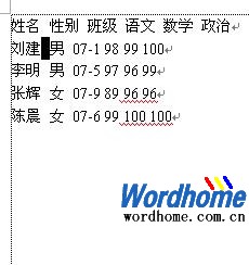Word表格制作:先输入内容后插入表格