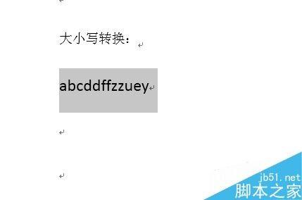 Word里的英文字母大小写怎么转换?