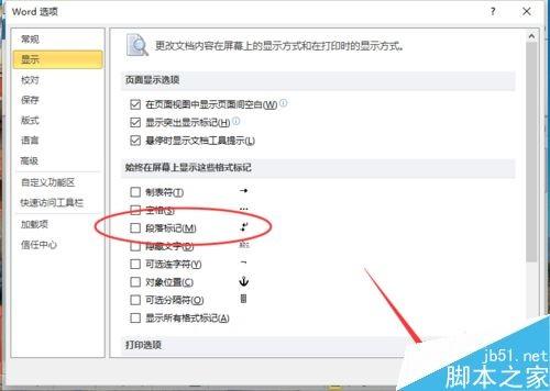 Word2010如何隐藏段落标记功能?