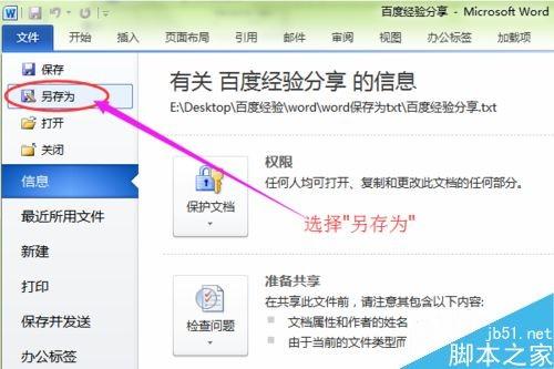 word文档格式转换成txt纯文本格式方法图解