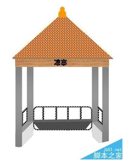 word怎么画一个古代的凉亭?