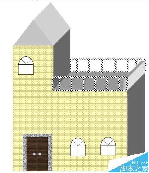 word中怎么绘制一个二层的小楼房?