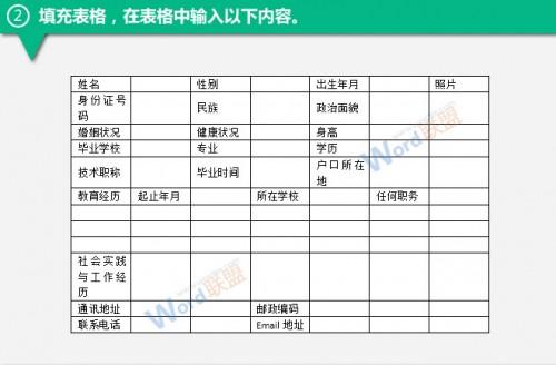 WORD如何制作简历?