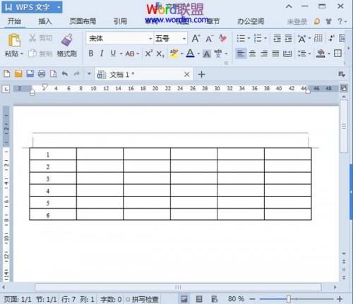 WPS文字2013中给表格添加项目编号?