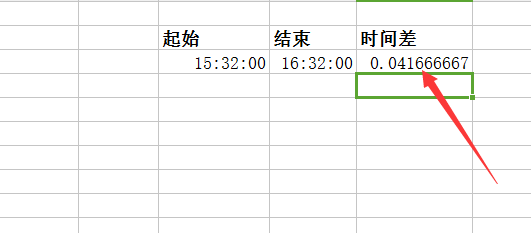 wps表格怎么计算两个数值的时间差?