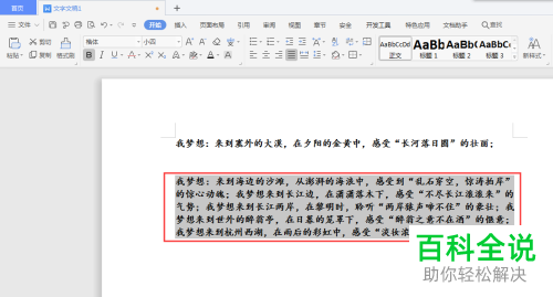 wps软件怎么使用格式刷的功能