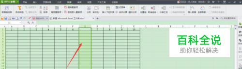 wps表格怎么插入一整列表格