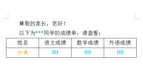 WPS邮件合并功能制作成绩单?