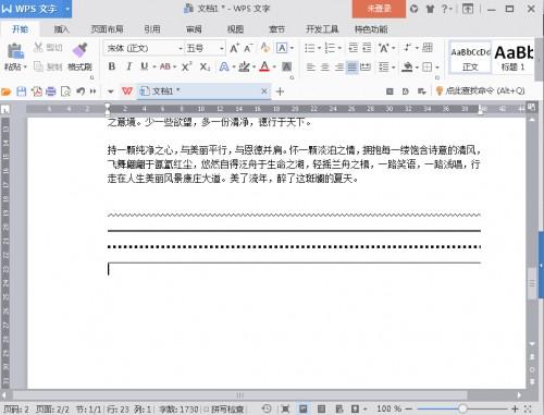 WPS2016如何快速输入各类横线?