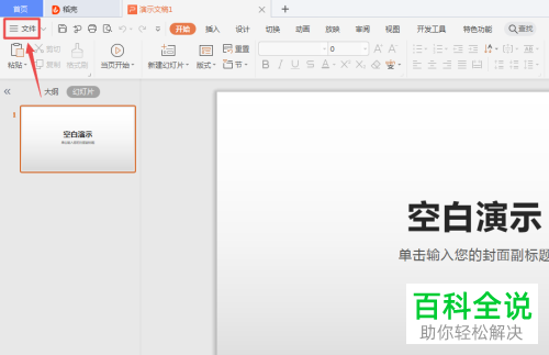 WPS打印PPT文档时如何设置纯黑白颜色