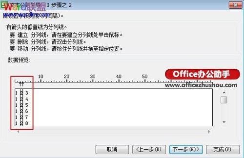 WPS表格2013通过单元格内容进行分列的方法