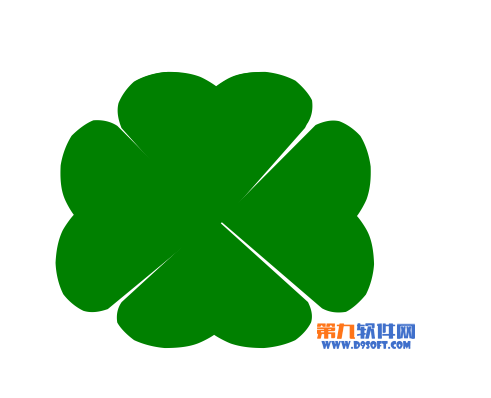 WPS文稿形状工具设计四叶草