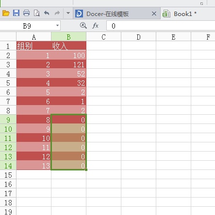 WPS表格数据0值怎么设置不显示
