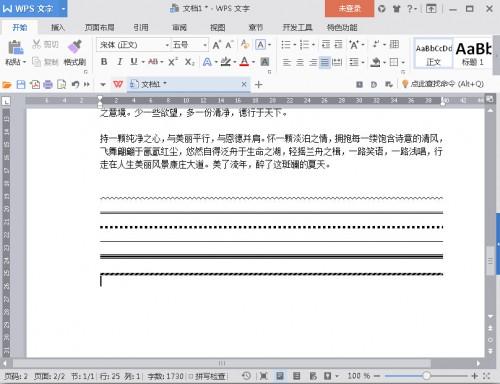 WPS2016如何快速输入各类横线?