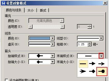 WPS文字中自定义直线的起始点和终止点的方法