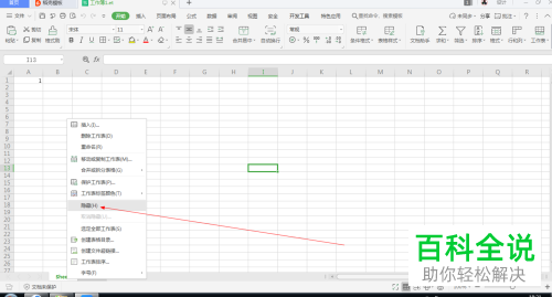 WPS表格中怎么将某个工作表隐藏或显示