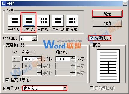 WPS文字教你实现文章中局部式的分栏