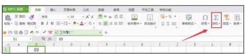 wps表格中怎样设置自动求和