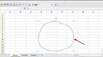 WPS表格中怎么手绘简单图画