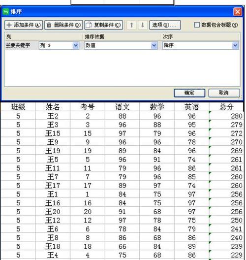 wps表格怎样制作成绩表