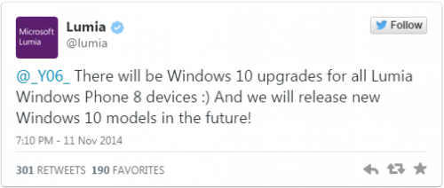 微软宣布:WP8 Lumia设备均可升级至Win10