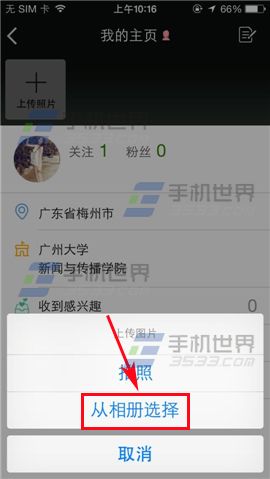 网易青柠怎么往主页上上传照片?