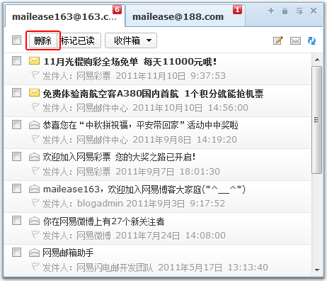 网易邮箱助手添加帐号.查看.标记.删除邮件以及收信和写信