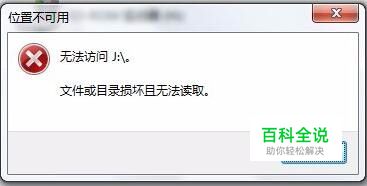 移动硬盘文件或目录损坏且无法读取如何恢复