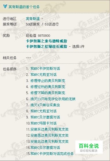 永恒之塔之“英吉斯温的首个任务”攻略