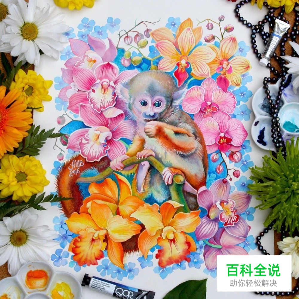 原来水彩插画真的很唯美，很清新。