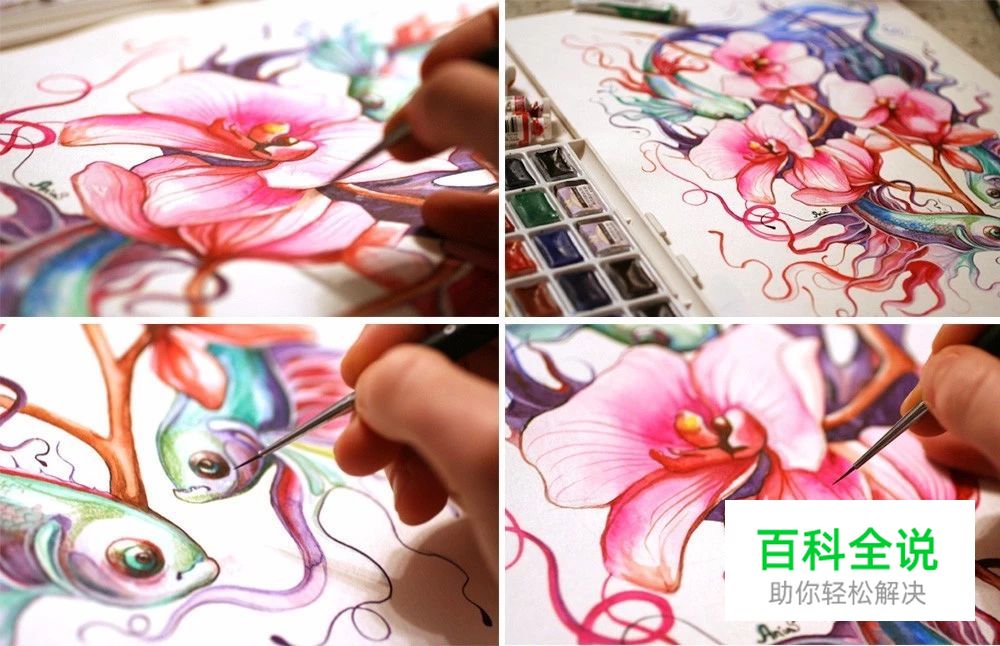 原来水彩插画真的很唯美，很清新。