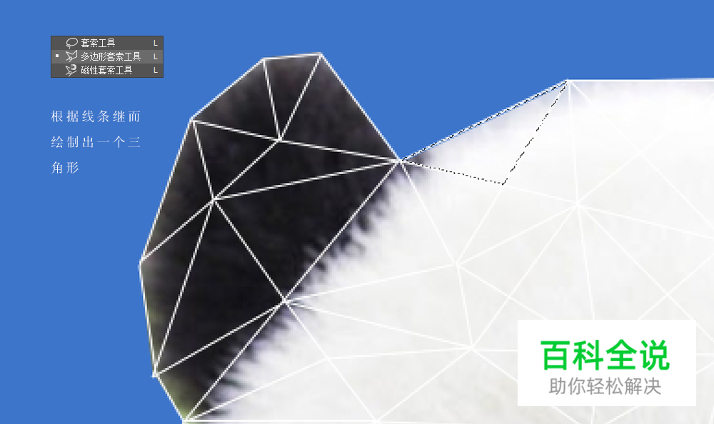 用PS绘制低多边形星空效果熊猫头像