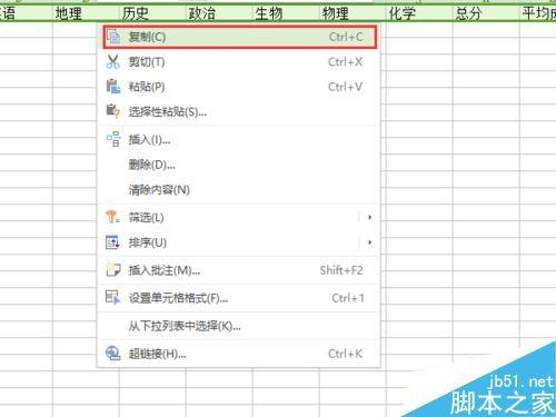 用wps快速录入一张成绩单并算出总分平均分等数值