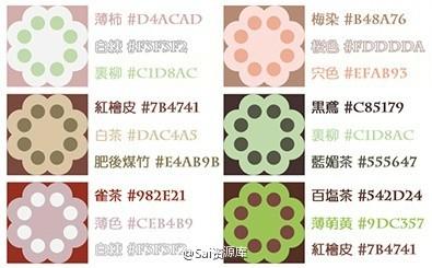 一组动漫配色方案集