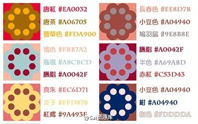 一组动漫配色方案集