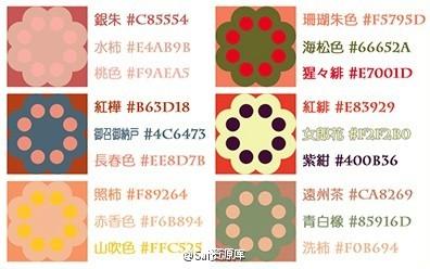 一组动漫配色方案集