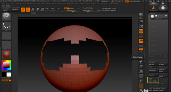 ZBrush怎么利用遮罩明亮删除或隐藏遮罩区域?
