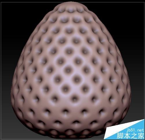 ZBrush怎么制作草莓形状的图形?